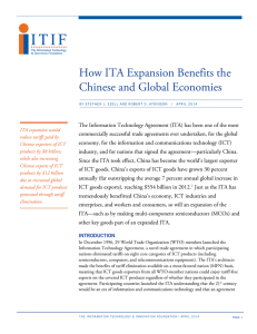 How ITA Expansion Benefits the Chinese and Global Economies