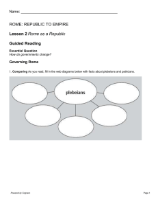 Guided Reading Lesson 2 Rome As a Republic