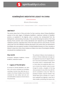 kumārajīva`s meditative legacy in china