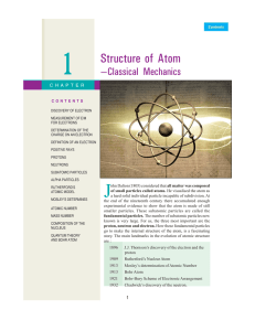 1 Structure of Atom