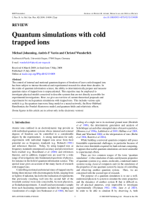 Quantum simulations with cold trapped ions