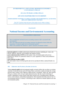 National Income and Environmental Accounting