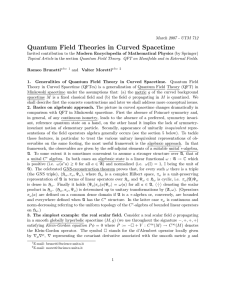Quantum Field Theories in Curved Spacetime - Unitn