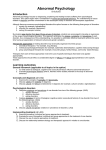 Abnormal Psychology Syllabus File