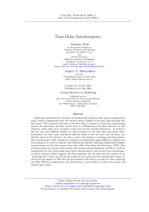 Time-Delay Interferometry | SpringerLink