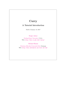Curry: A Tutorial Introduction