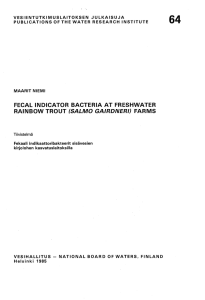 fecal indicator bacteria at freshwater rainbow trout