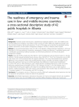 The readiness of emergency and trauma care in low