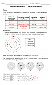 Reporting Category 1 Answer Key