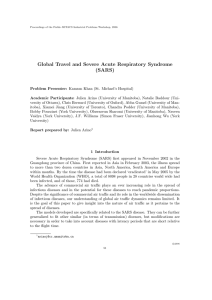 Global Travel and Severe Acute Respiratory