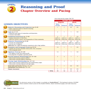 Chapter 2: Reasoning and Proof