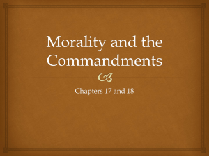 Morality and the Commandments