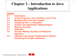 Chapter 2 - Introduction to Java Applications - IC