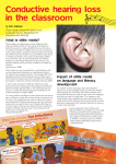 Conductive hearing loss in the classroom