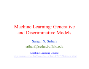 Machine Learning: Generative and Discriminative Models