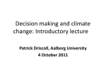 Decision making and climate change
