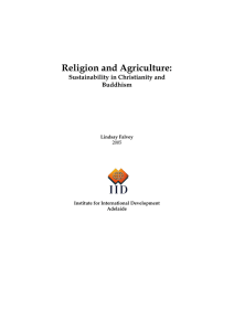 Religion and Agriculture - Institute for International Development