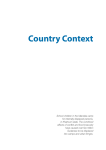 Country Context - Disasters and Conflicts