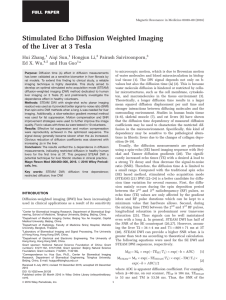 Stimulated Echo Diffusion Weighted Imaging of the Liver at 3 Tesla