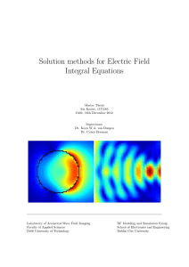 Solution methods for Electric Field Integral Equations