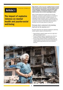 The impact of explosive violence on mental health and