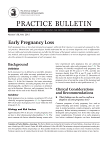 Practice Bulletin, Number 150, May 2015, Early Pregnancy