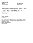 Persistent left superior vena cava: a case report and review of