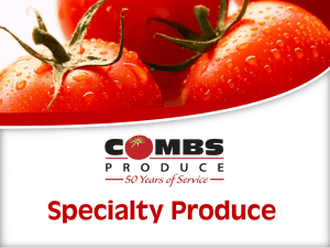 Combs Specialty Produce Guide