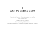 Lecture 8 Chapter 5C What the Buddha Taught