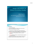 Design and analysis of clinical correlative studies