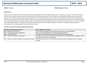 Geometry Mathematics Curriculum Guide
