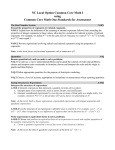 NC Local Option Common Core Math I using Common Core Math