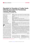 Fluvastatin for Prevention of Cardiac Events Following Successful