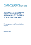 Australian Safety and Quality Goals for Health Care – Development