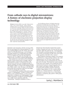 From cathode rays to digital micromirrors: A