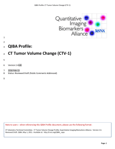 CT Tumor Volume Change - QIBA Wiki