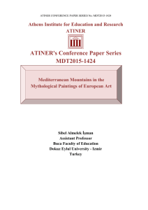 ATINER`s Conference Paper Series MDT2015-1424