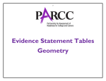 Evidence Statement Tables Geometry