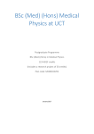 BSc (Med) (Hons) Medical Physics at UCT