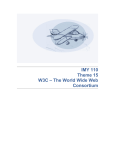 IMY 110 Theme 15 W3C – The World Wide Web Consortium