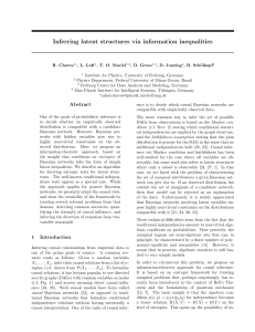 Inferring latent structures via information inequalities