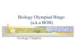 Biology Olympiad Bingo (aka BOB)