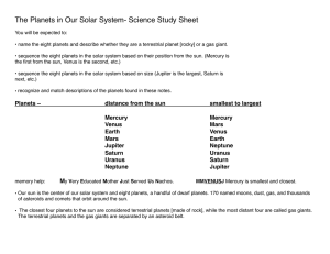 planet study sheet