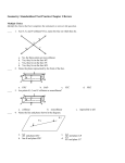 Geometry: Standardized Test Practice Chapter 1 Review