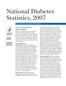 National Diabetes Statistics