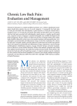 Chronic Low Back Pain: Evaluation and Management