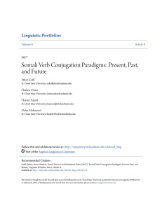 Somali Verb Conjugation Paradigms: Present, Past, and Future