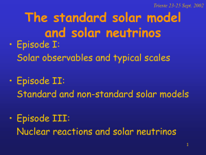 solar observables and typical scales