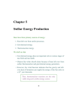 Chapter 5 Stellar Energy Production