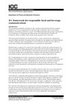 ICC framework for responsible food and beverage communications